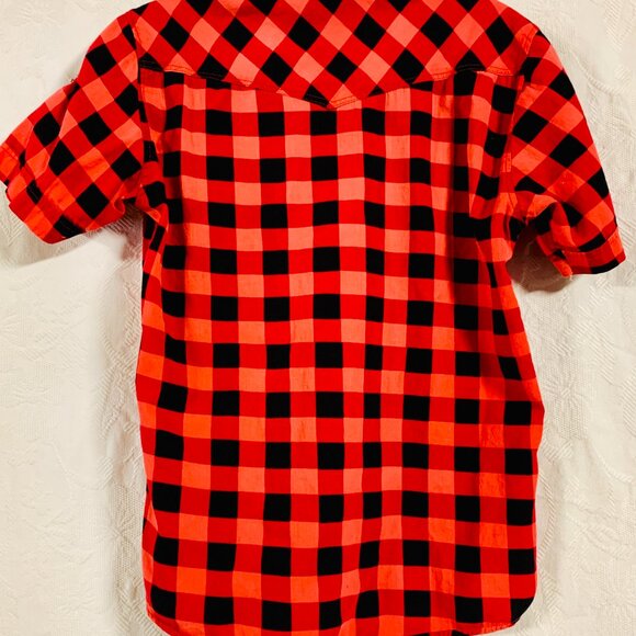 Red/Black Checkered Buttion up shirt (KM0120) - Picture 3 of 3